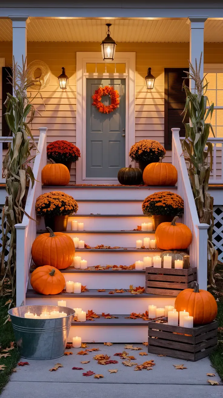 Fall Porch Steps Decor to Impress Guests - photo 2