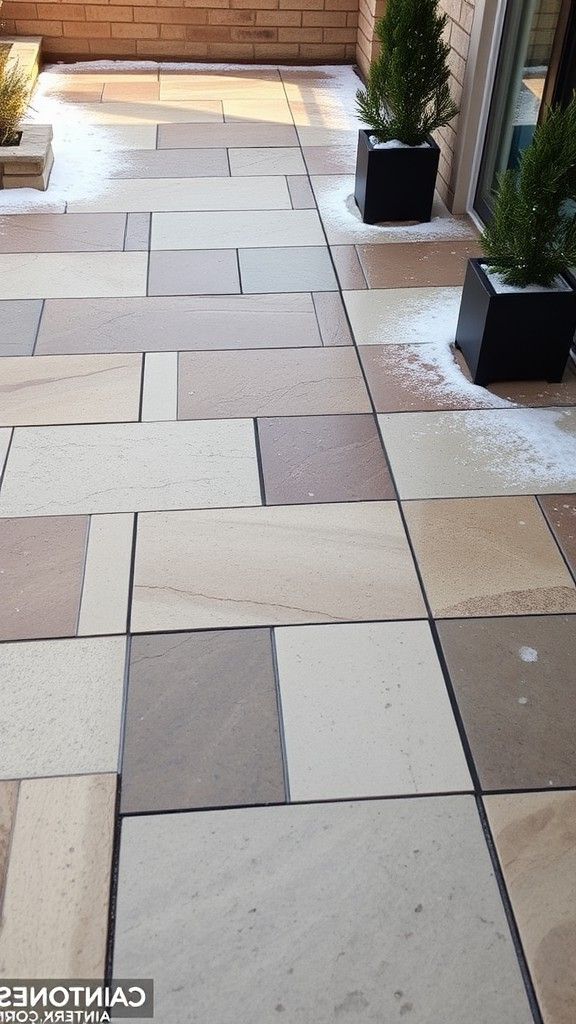 7) Natural Stone Slab Flooring