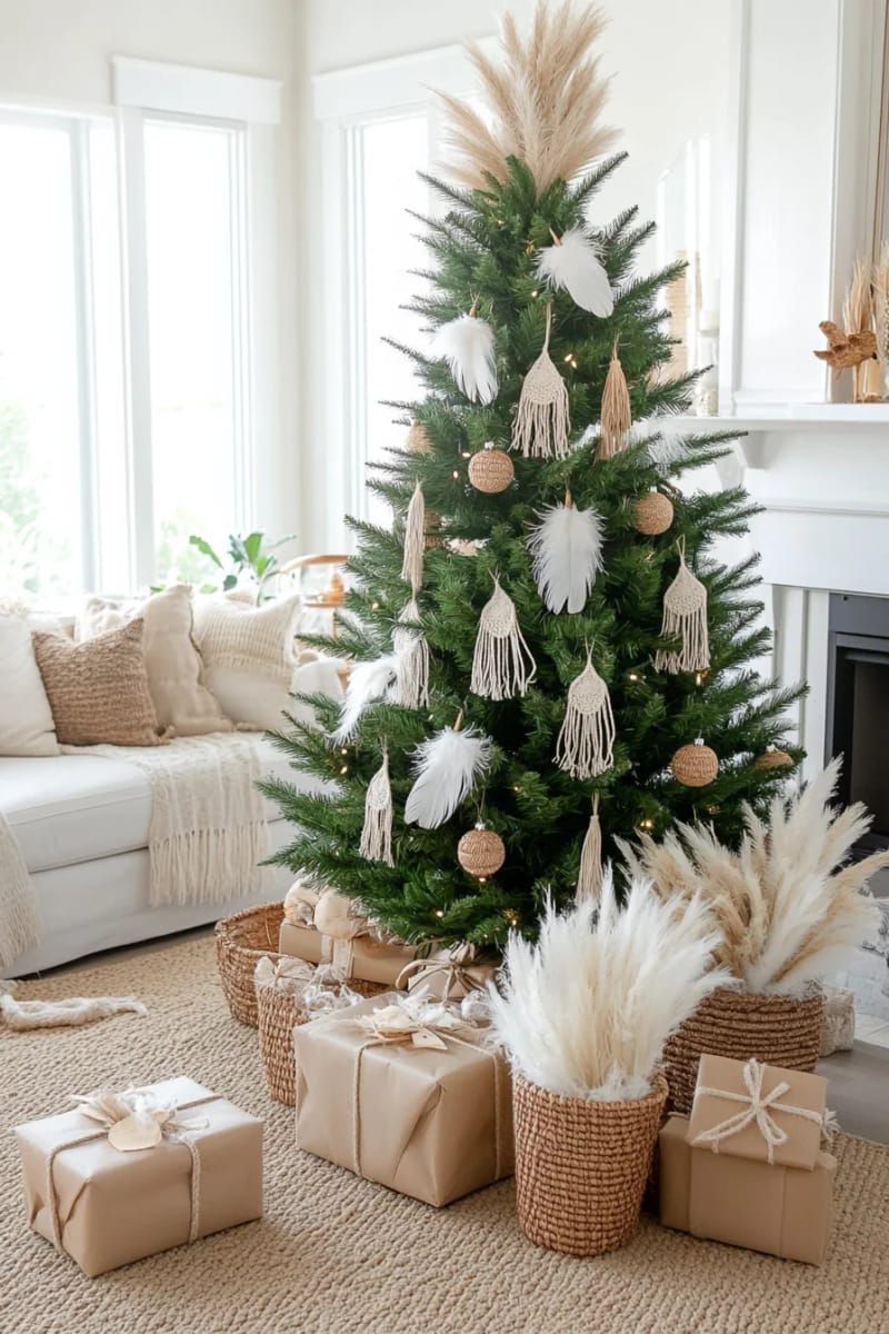 12. Boho tree with macrame, feathers, and wood beads - photo 2