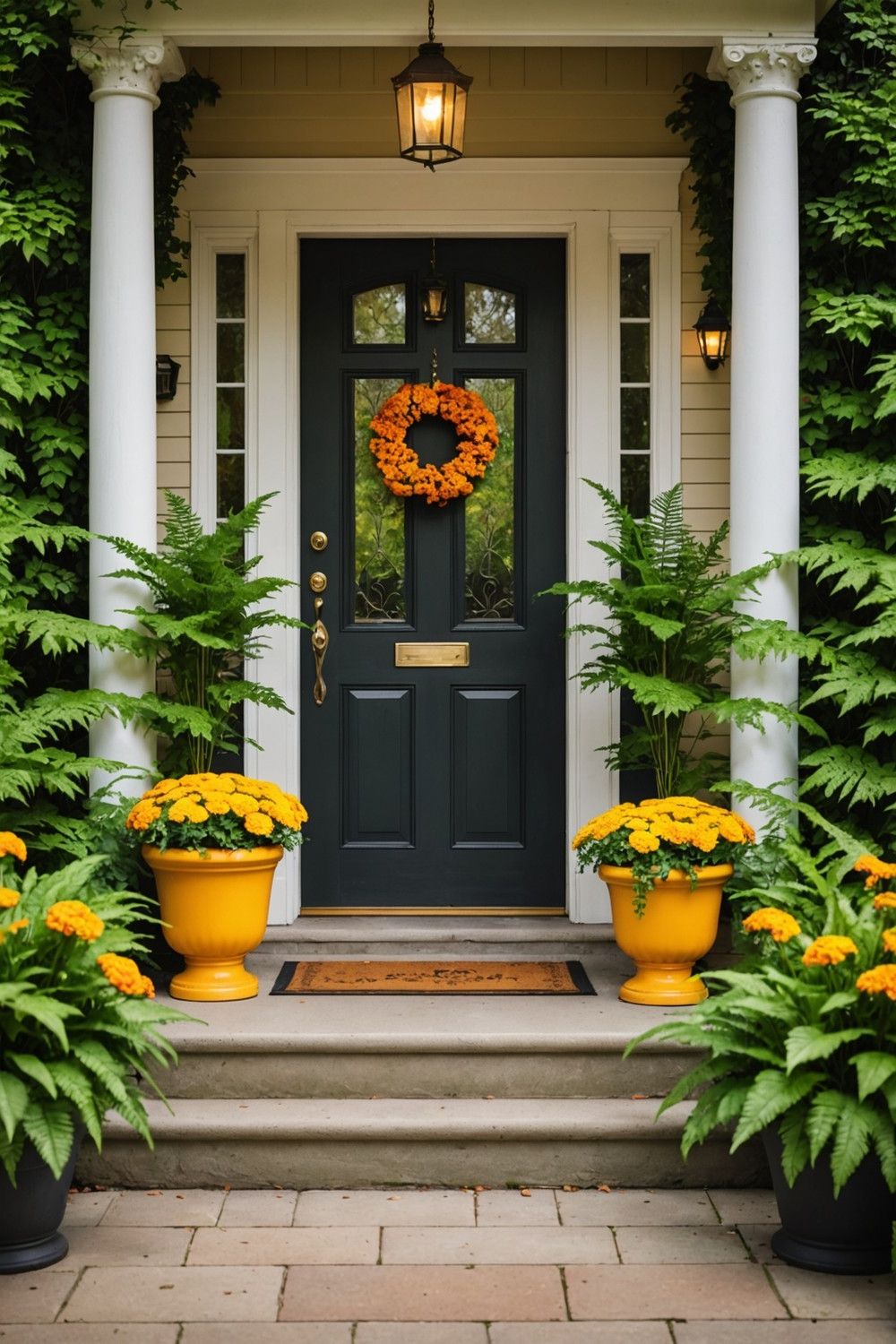 Bright Yellow and Orange Marigold Displays