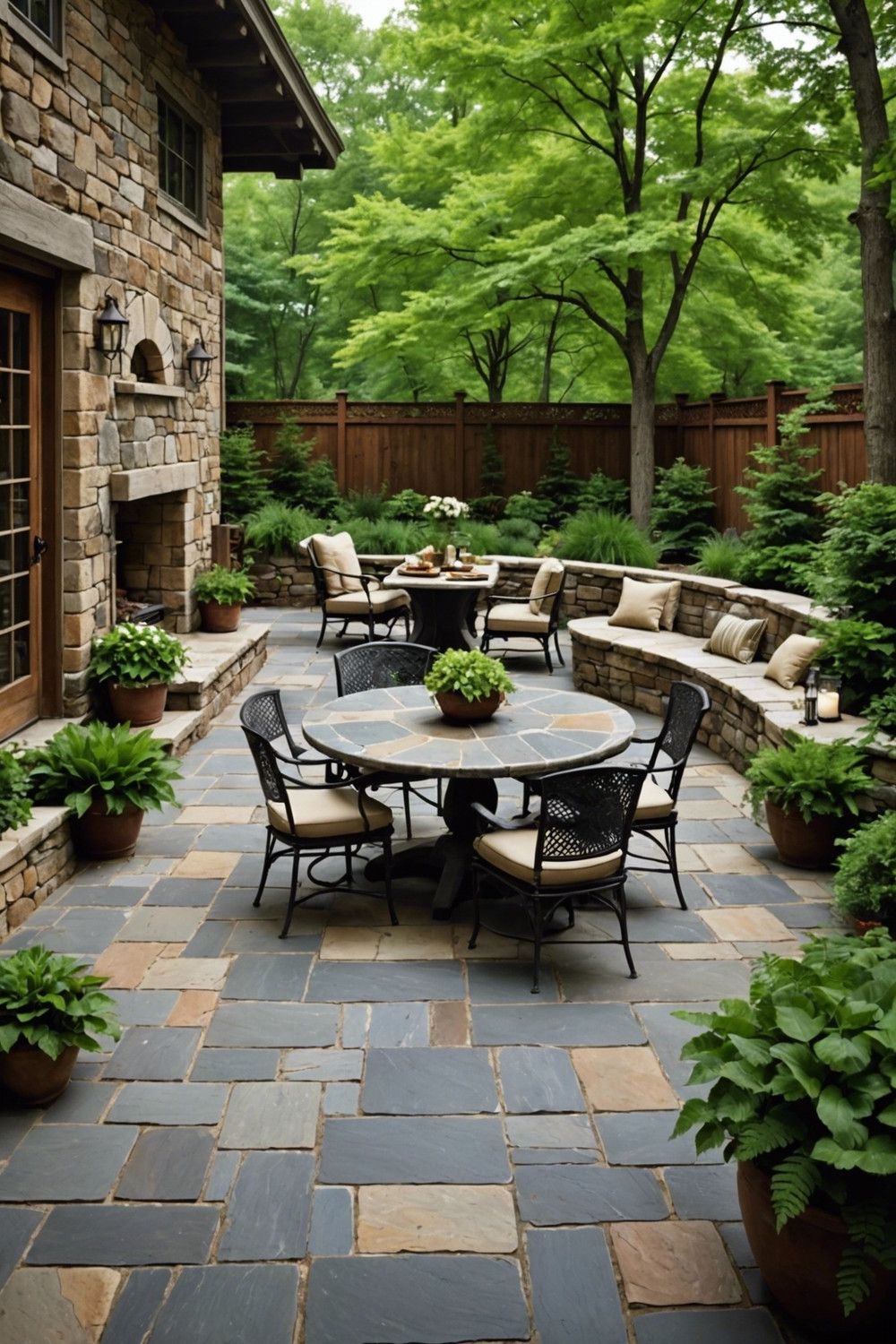 Natural Stone Flooring for Rustic Patios