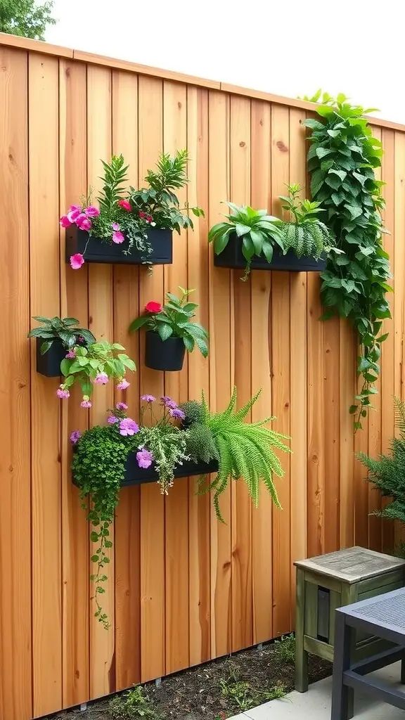 21. Vertical Garden Privacy Fence Design