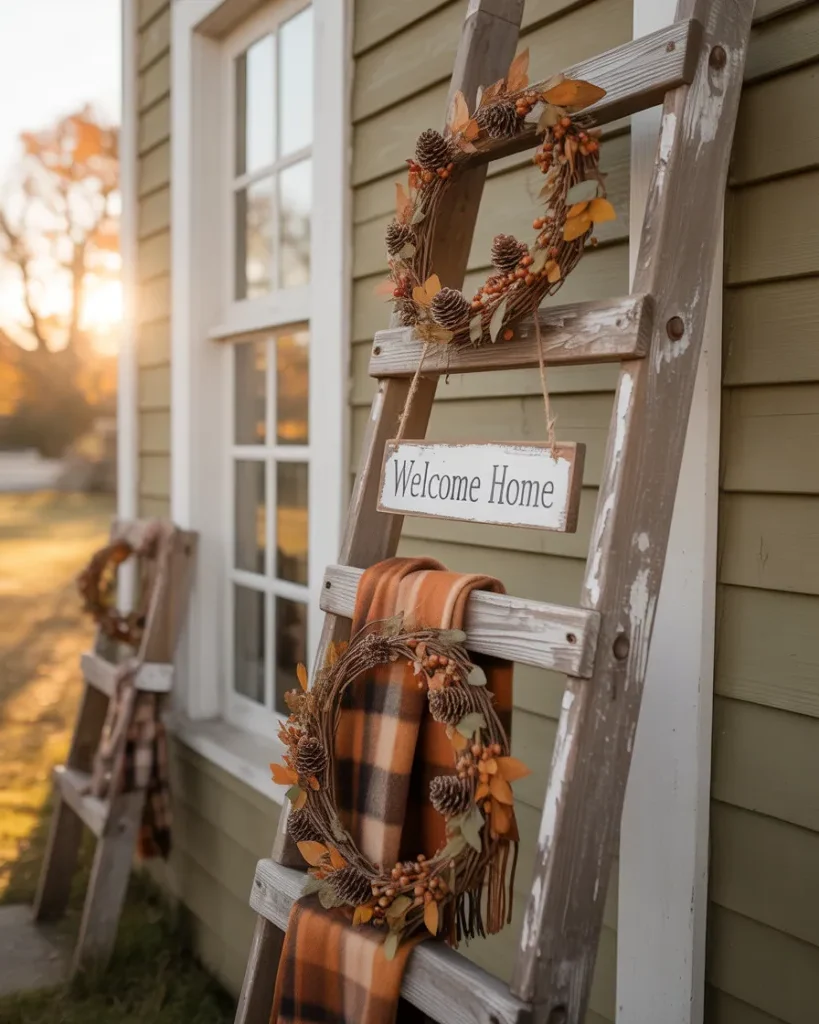 17. Vintage Ladder Decor Ideas