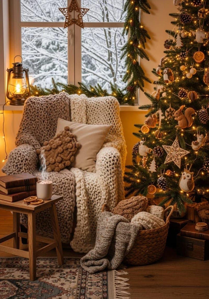 6. Cottagecore Nook With Blankets and Forest Décor - photo 3