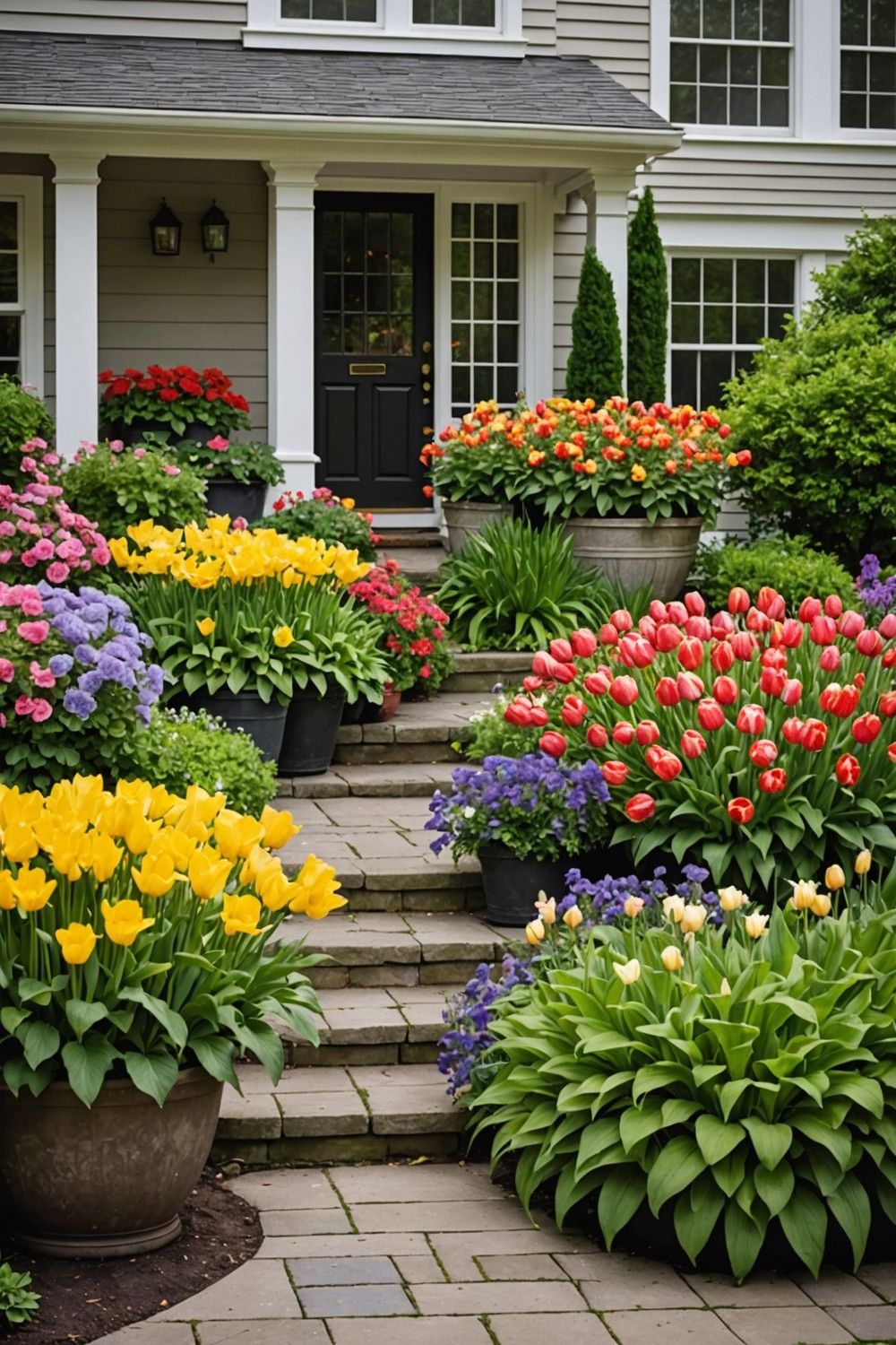 Container Gardens With Rotating Seasonal Blooms