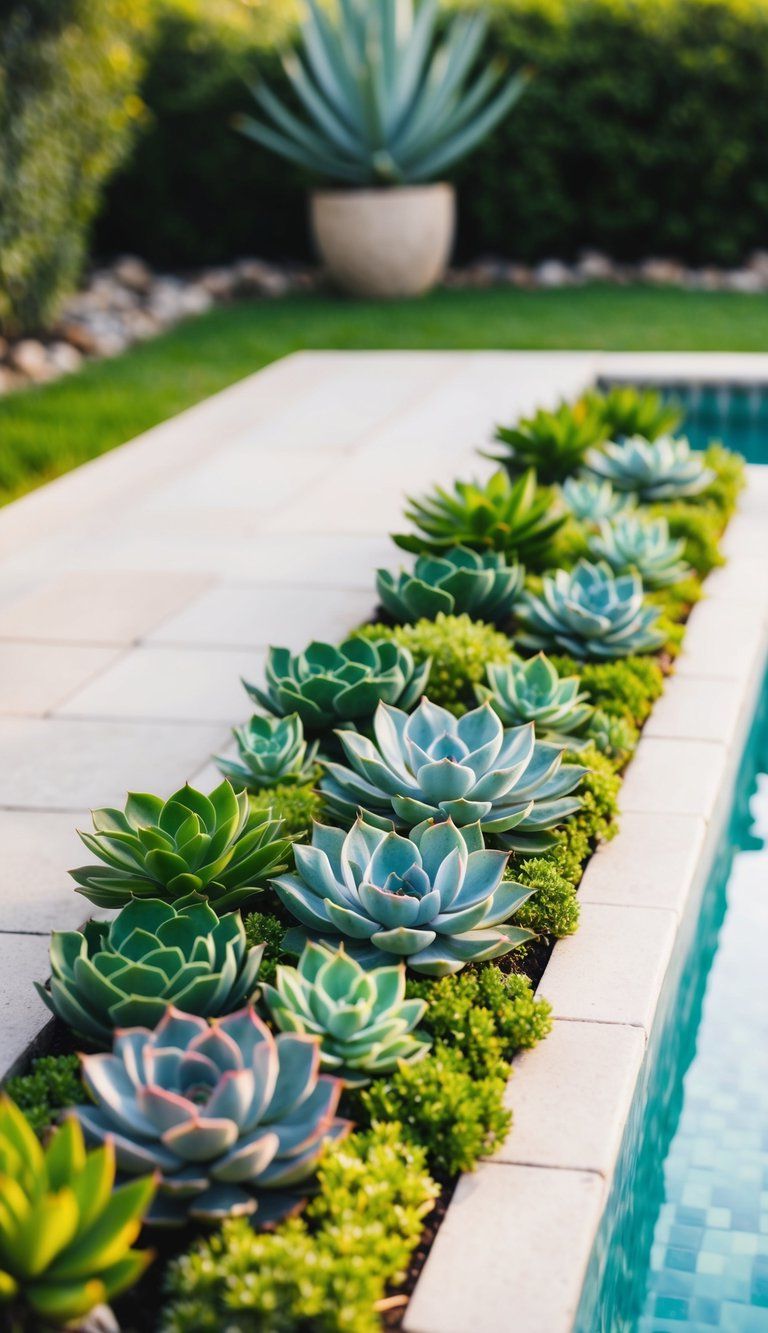 3. Low-Maintenance Succulents for Pool Landscaping