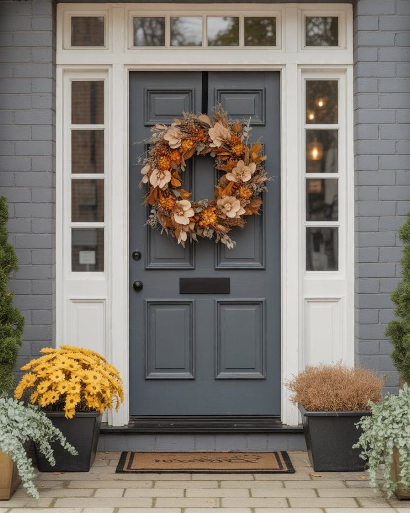 15. Bold Fall Wreath Ideas for Doors