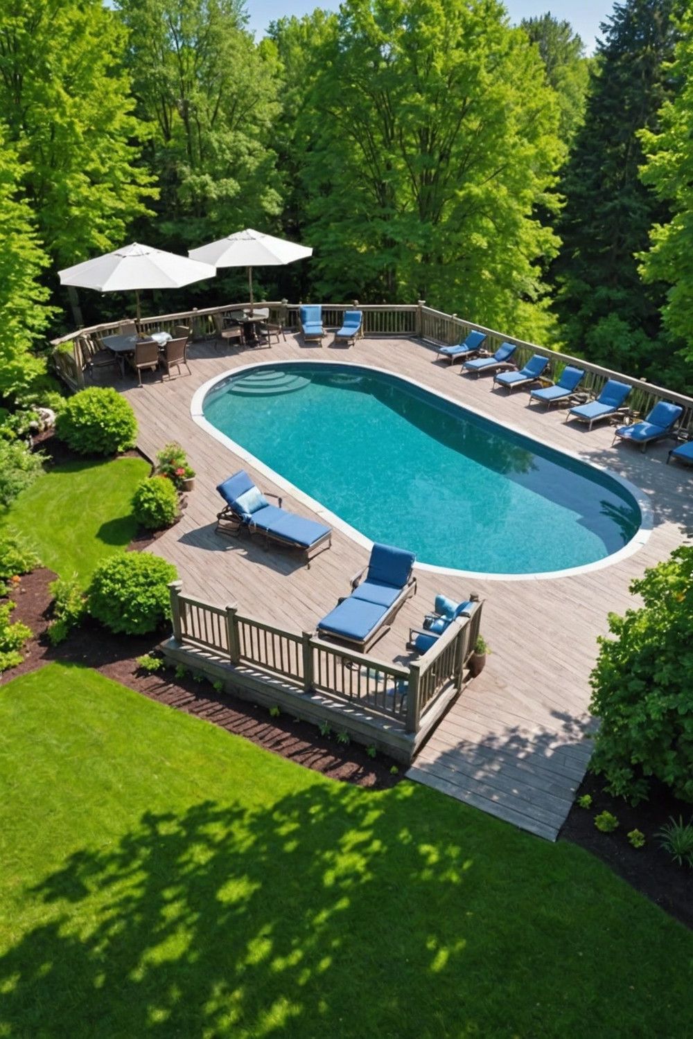 Wraparound Deck With Safety Railings