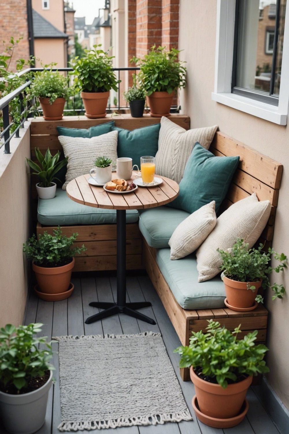 Small Balcony Breakfast Nook