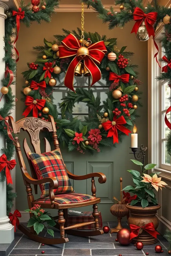 Classic Red and Green Holiday Wreaths - photo 2