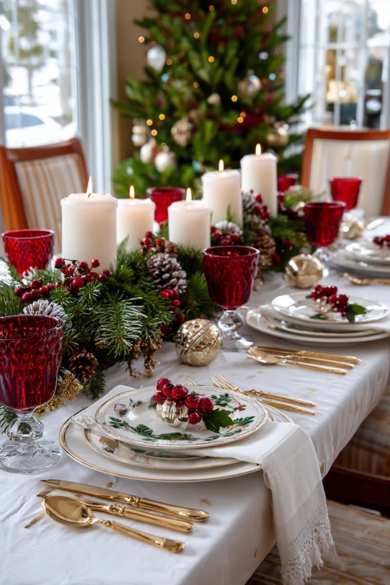 18. Red Cups and Gold Flatware for a Luxe Look - photo 3