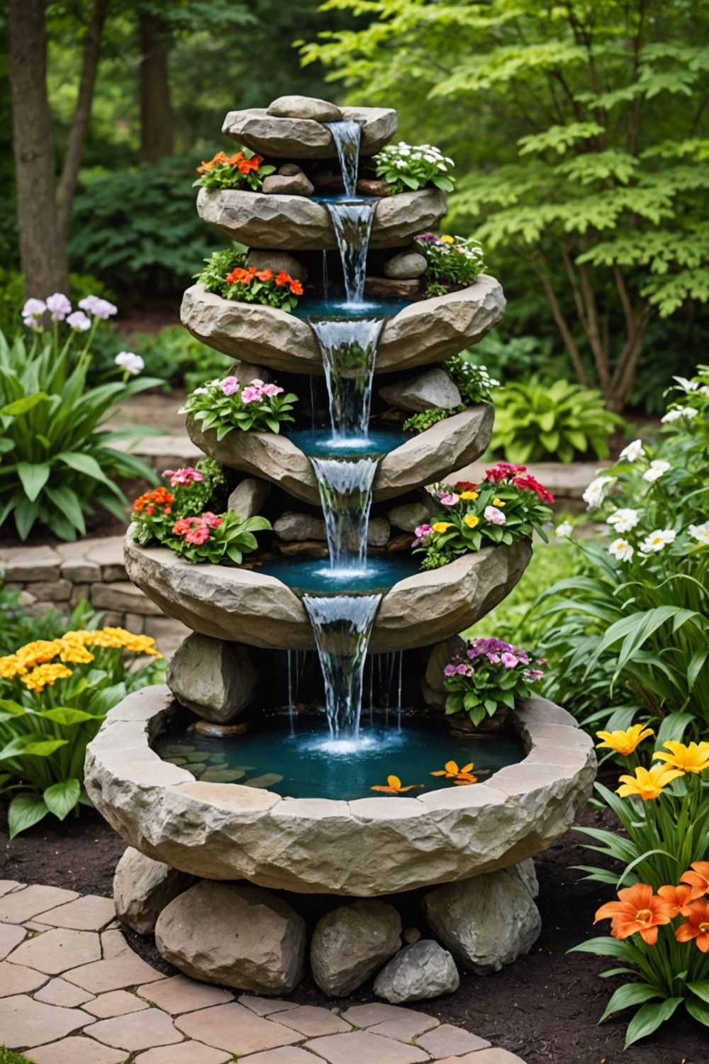 Installing a Rock Fountain