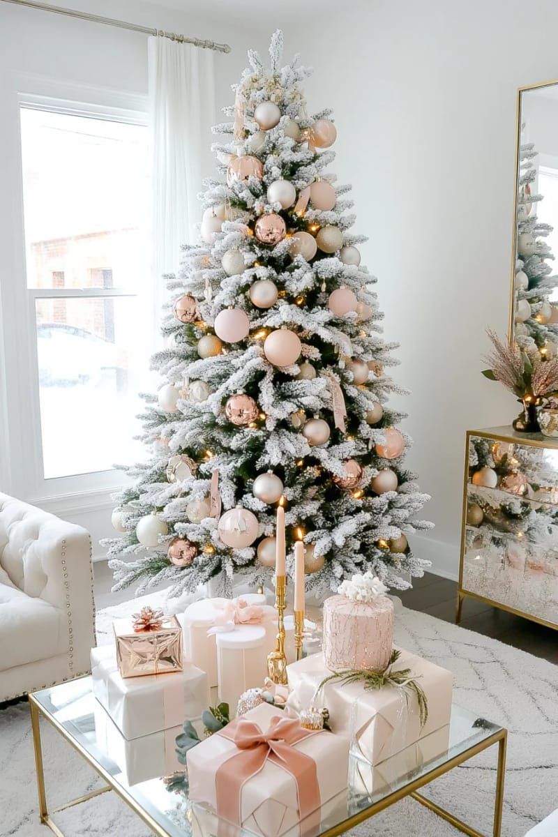 11. Frosted Tree Styled With Champagne and Blush - photo 2