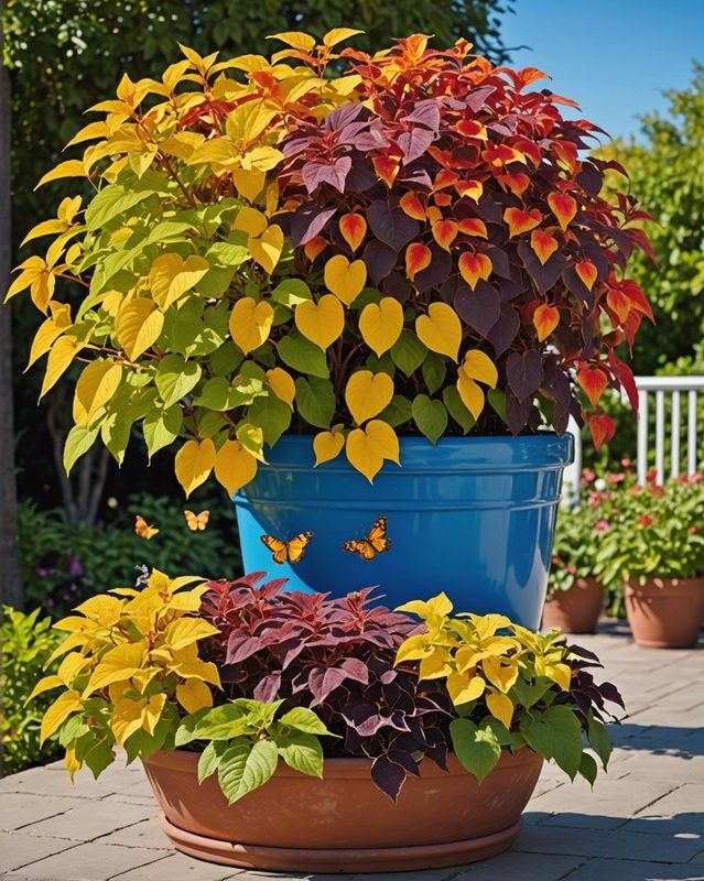 Citrus Burst Coleus With Colorful Citrus Trees