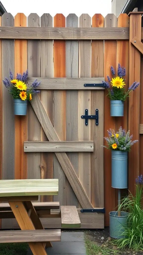 13. Rustic Farmhouse-Style Privacy Fence