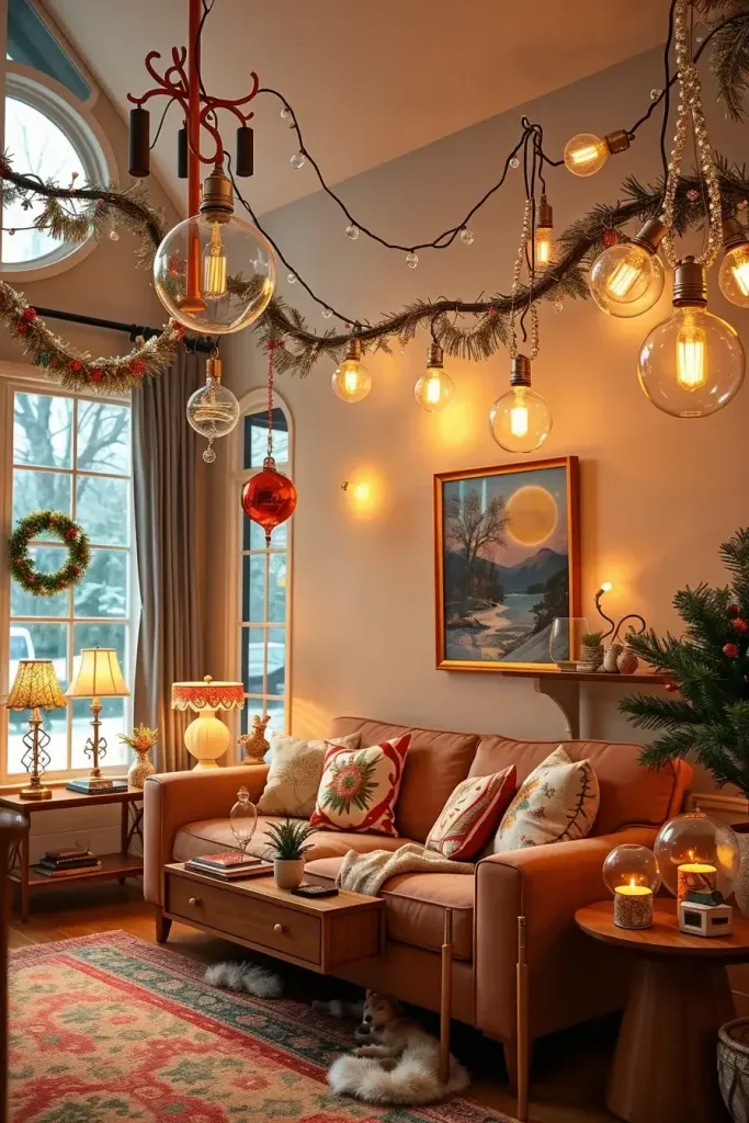 18) Vintage-Inspired Holiday Lighting Ideas