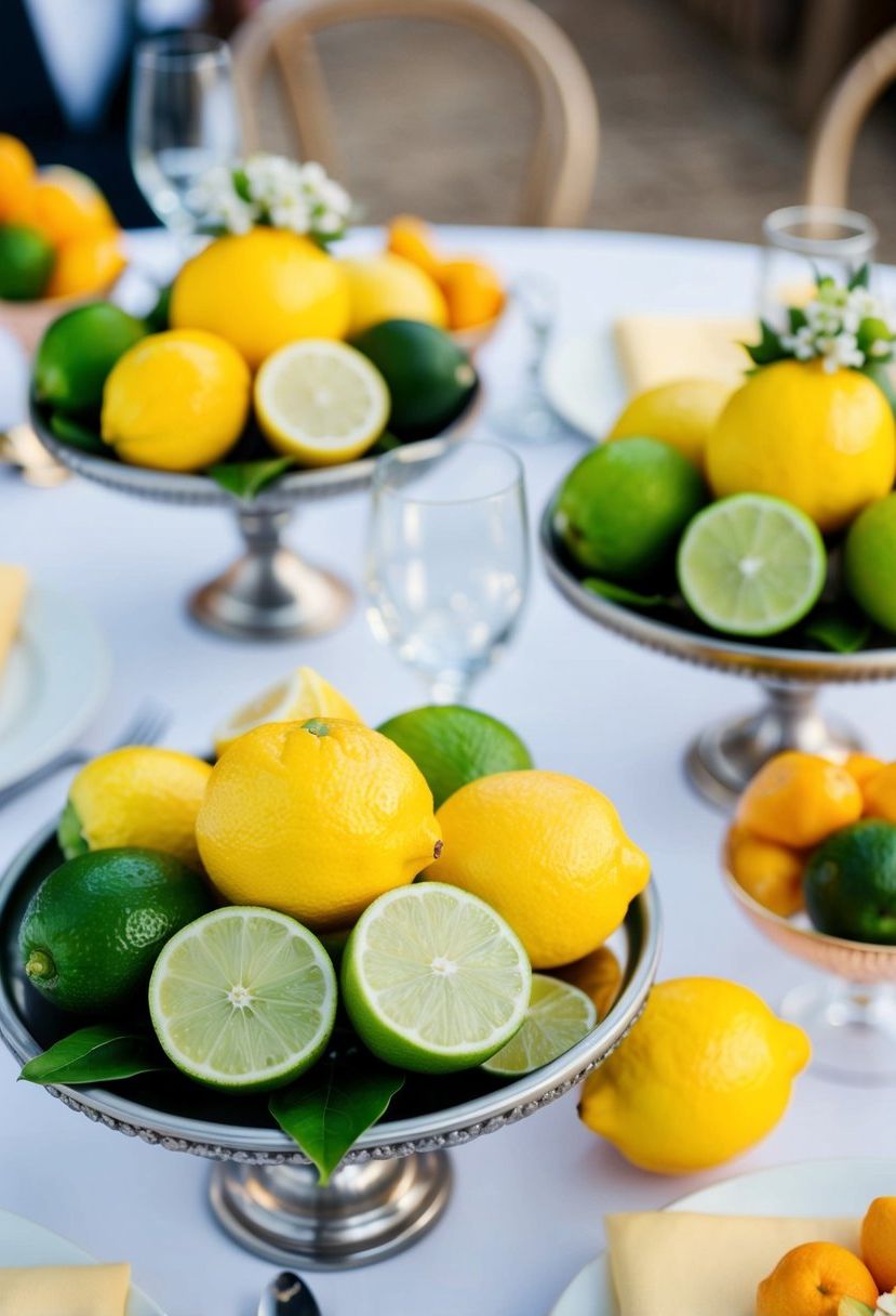 10) Bright citrus accents with lemons and limes