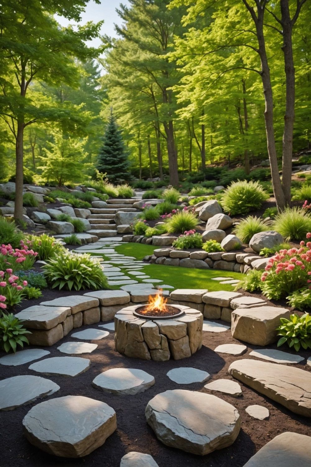 Adding Natural Rock Seating
