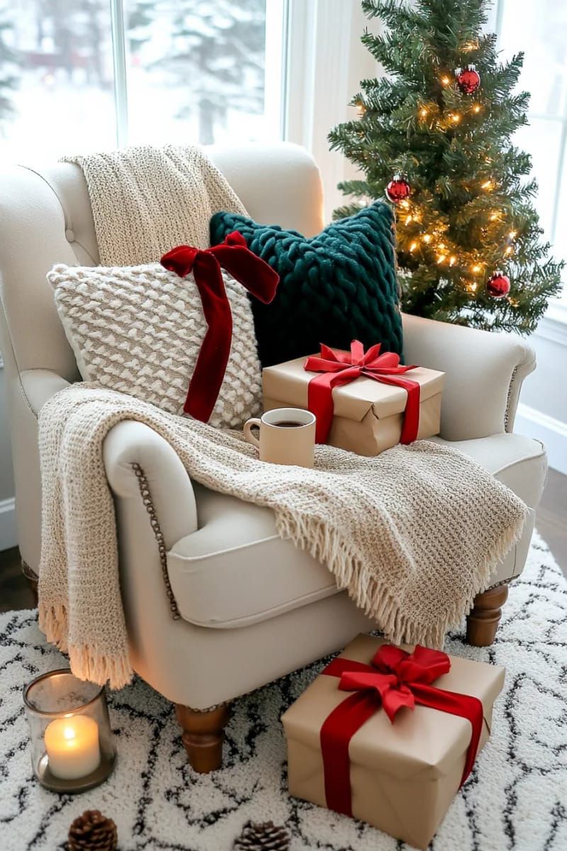 23. Reading Corner With Presents and Knit Pillows - photo 3