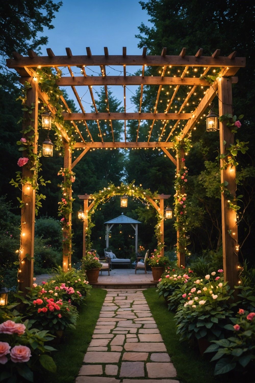 Magical Twinkling Light Pergola