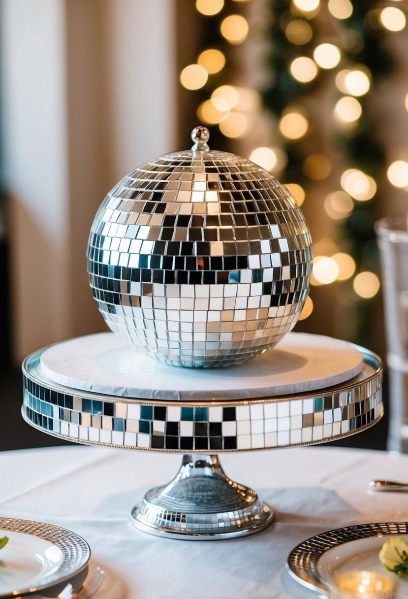 12) Disco Ball Dessert Table Displays