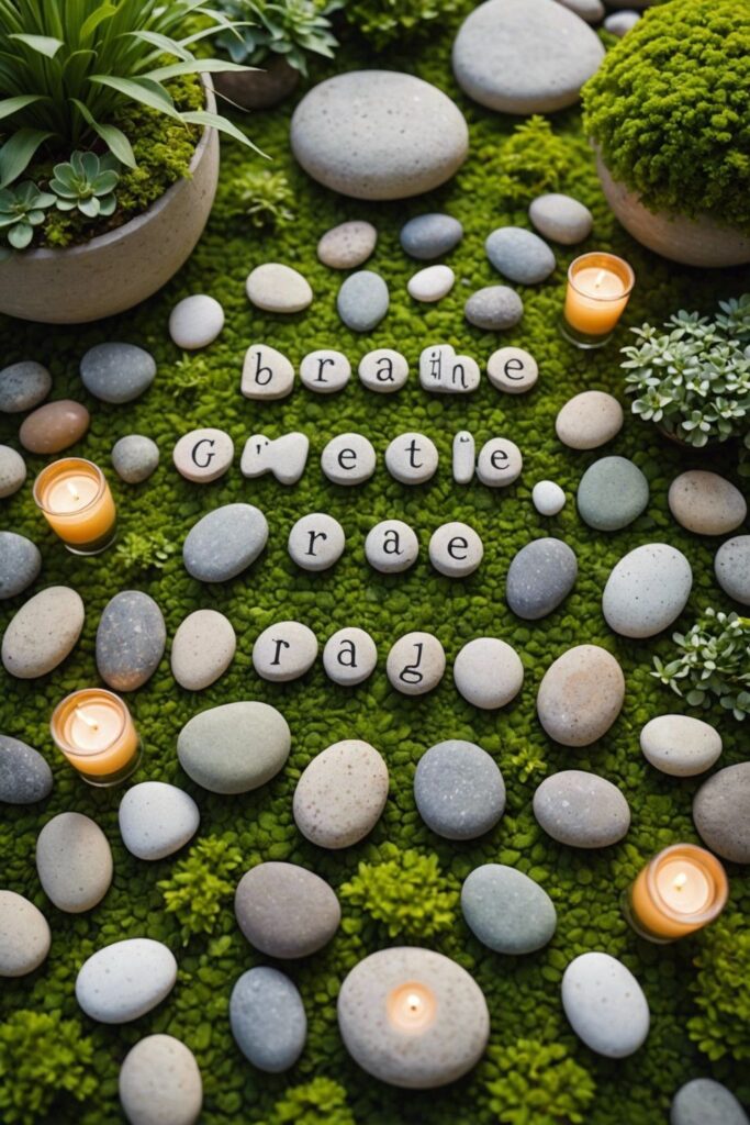 Gratitude Rock Ideas for Garden Reflection
