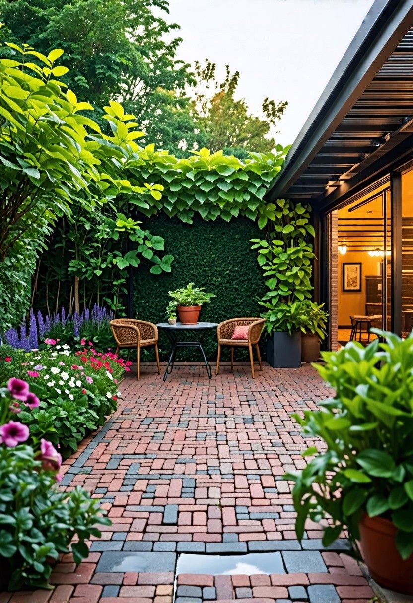 Permeable Brick Patio for Drainage