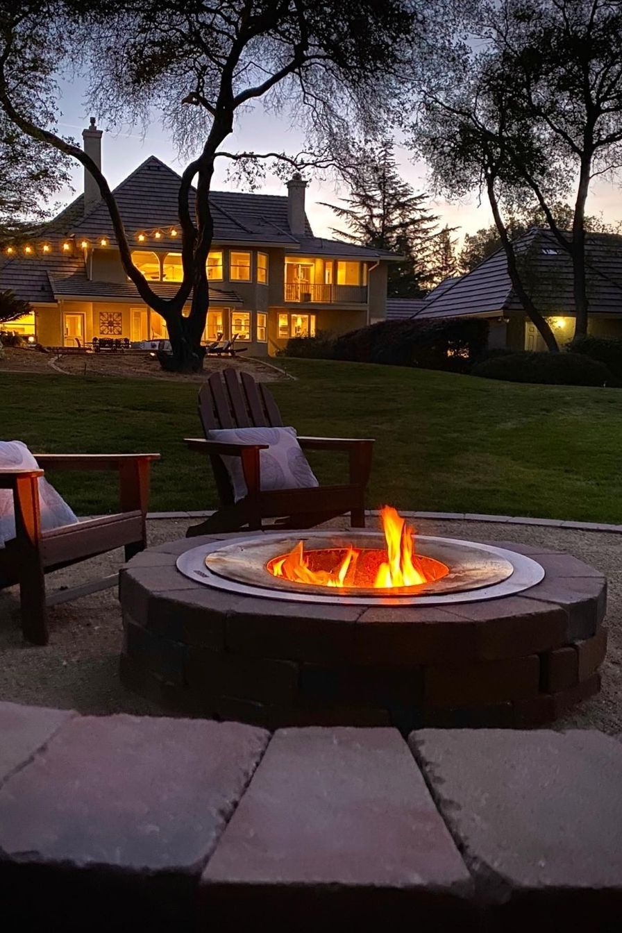 1. Build a Cozy Fire Pit Area with Simple Brickwork