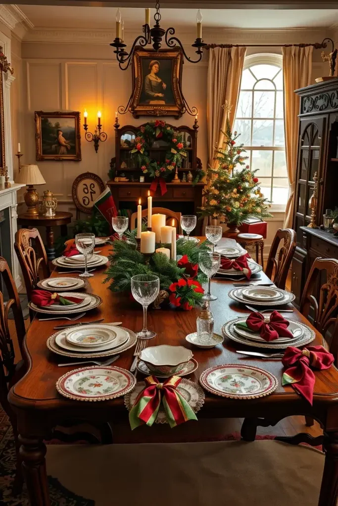 8) Vintage China for Christmas Table Settings