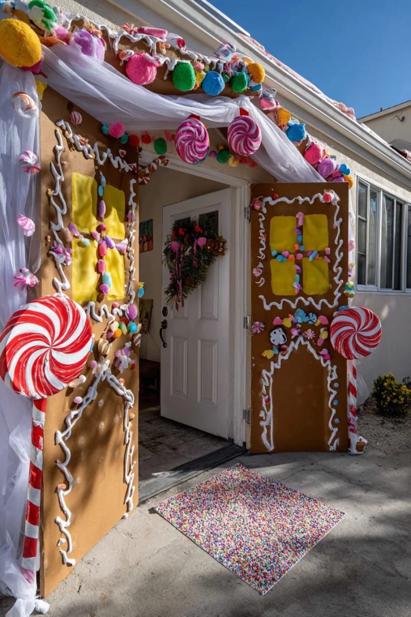 26. Foam Candy Gingerbread Scene with Tulle Icing - photo 2