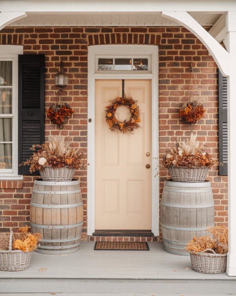 9. Farmhouse Style for Red Brick Homes