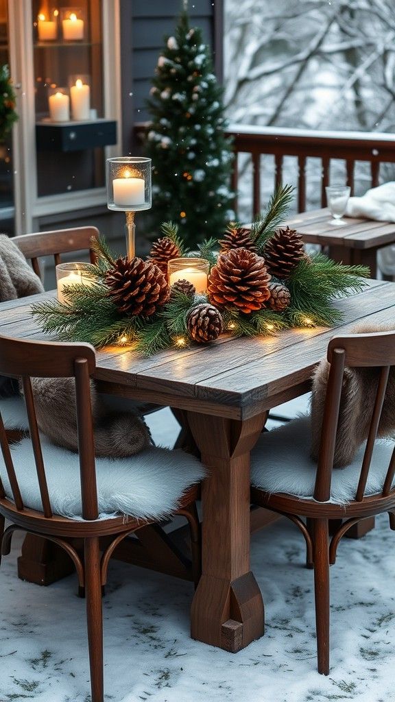 Pinecone Centerpieces for Winter Tables
