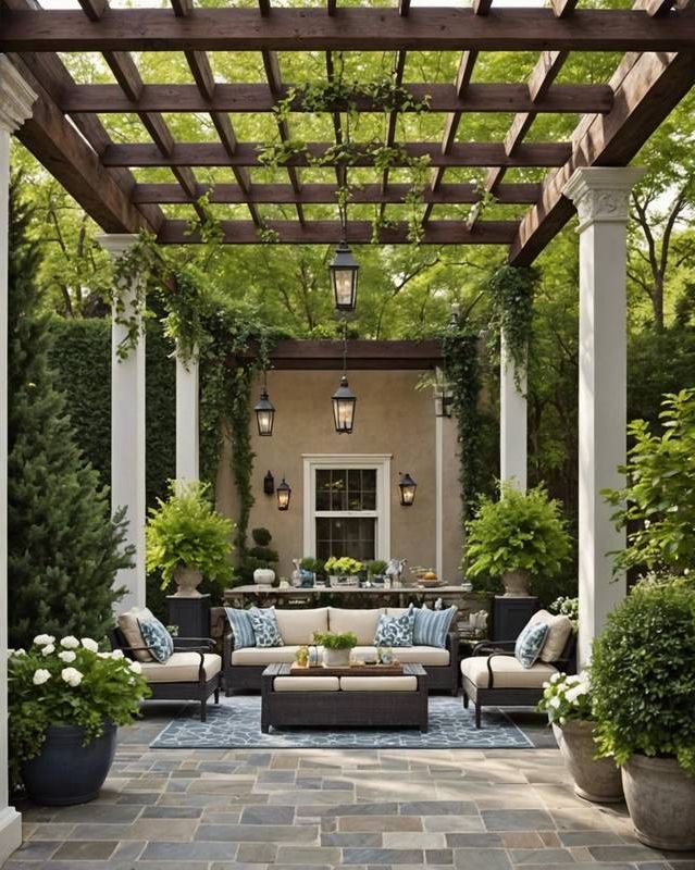 Pergola Patio with Architectural Character