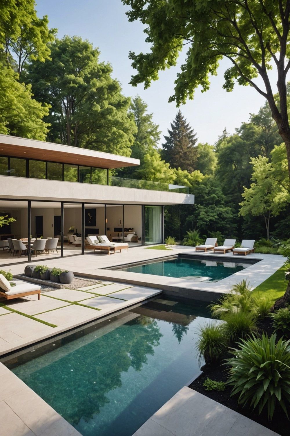 Blended Pool and Landscape Design