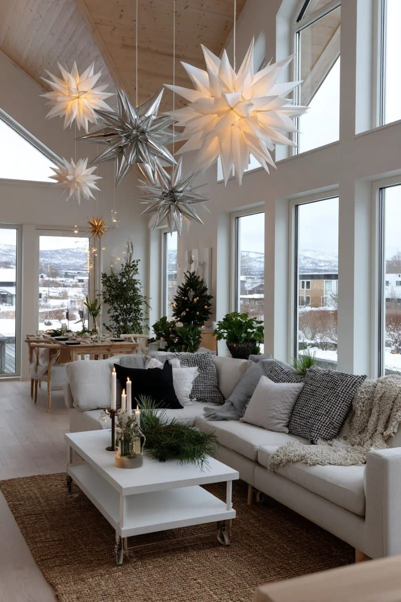 5. Oversized Geometric Paper Stars for Ceiling Decor - photo 2