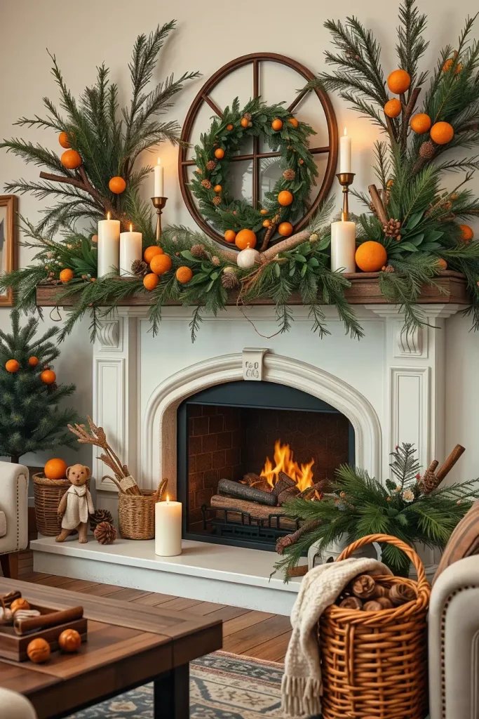 Nature-Inspired Mantel Foliage Ideas
