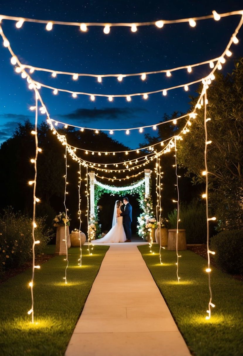 2) Twinkling Fairy Light Pathways