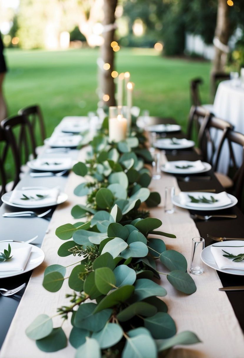 7) Eucalyptus Garland Table Runner