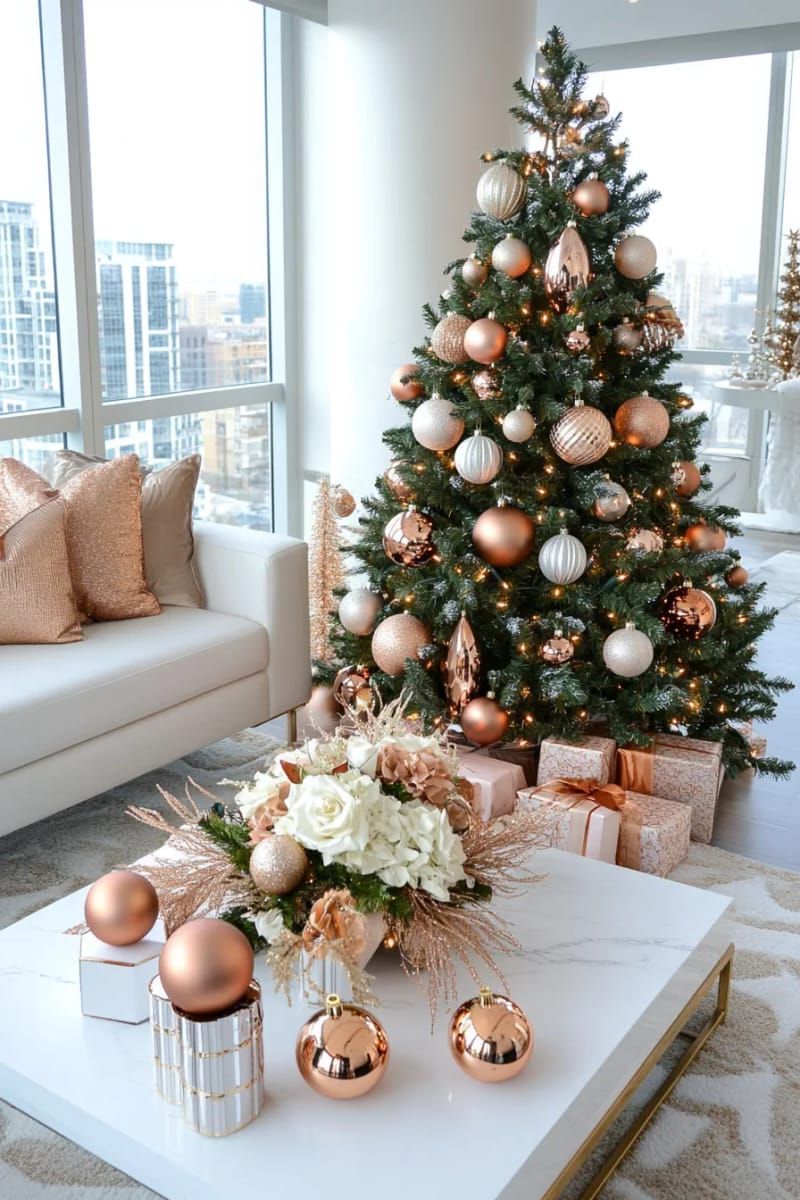 25. Rose gold, copper, and bronze tiered metallic accents - photo 2