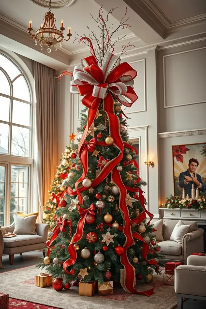 Top Red and Silver Tree Topper Ideas - photo 2