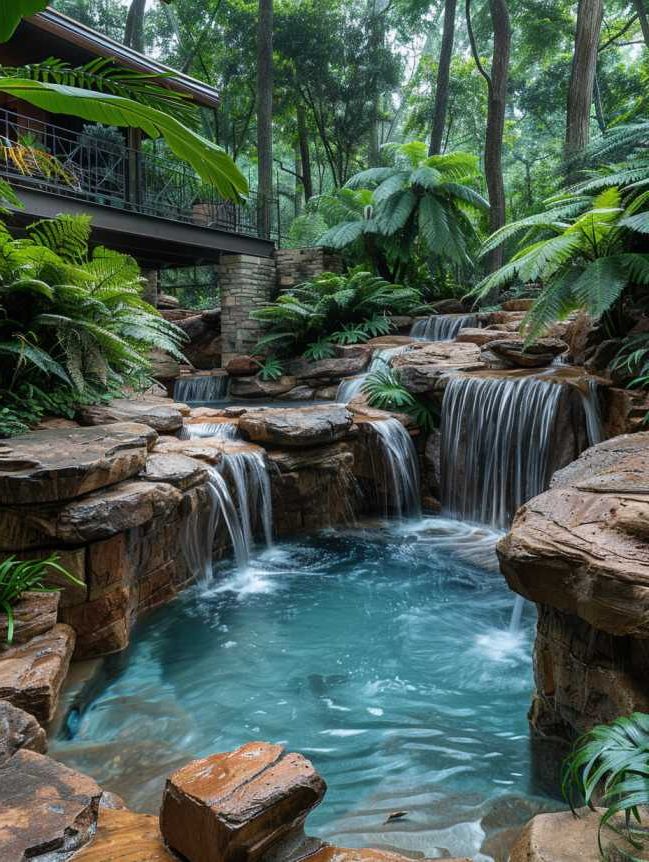 2025’s Top 47 Backyard Pool Ideas: Waterfall Wonders - photo 4