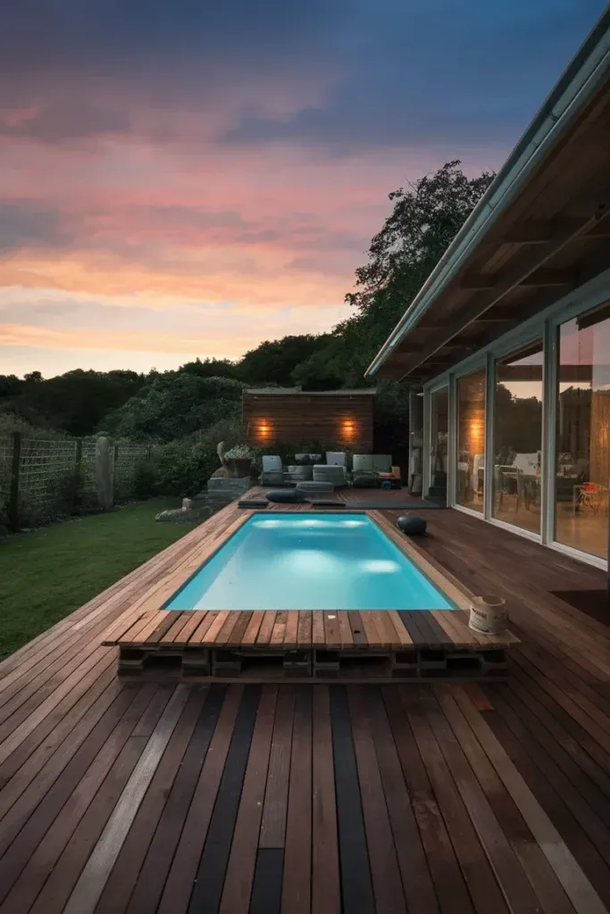 Pallet Pool Decks With Built-in Sound Systems