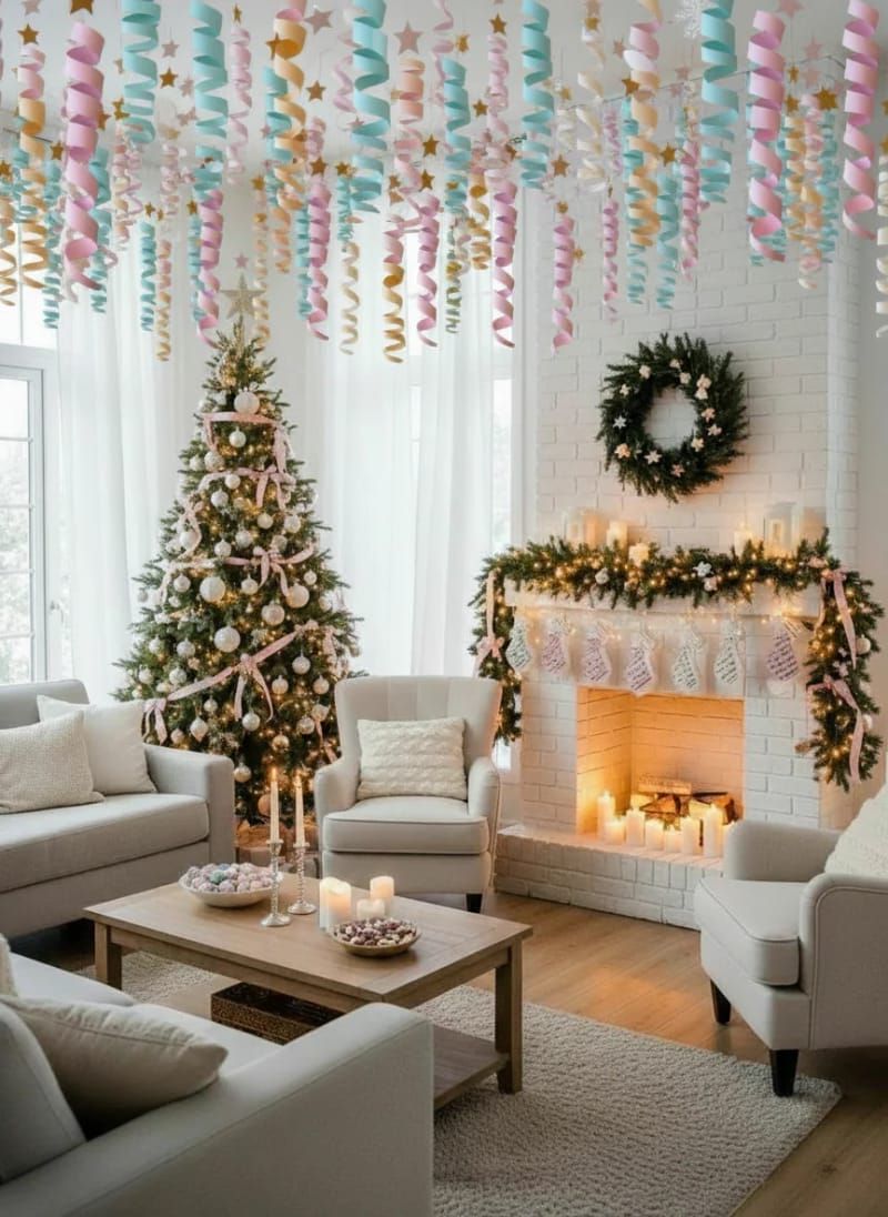 18. Metallic and Pastel Paper Spiral Ornaments - photo 2