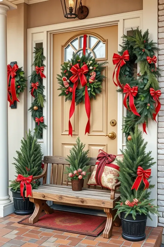 Bold Bow and Ribbon Wreath Ideas
