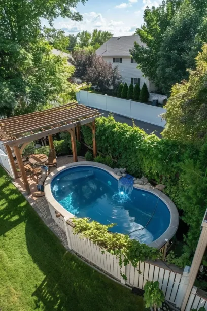 6. Privacy Fence and Pergola Setup
