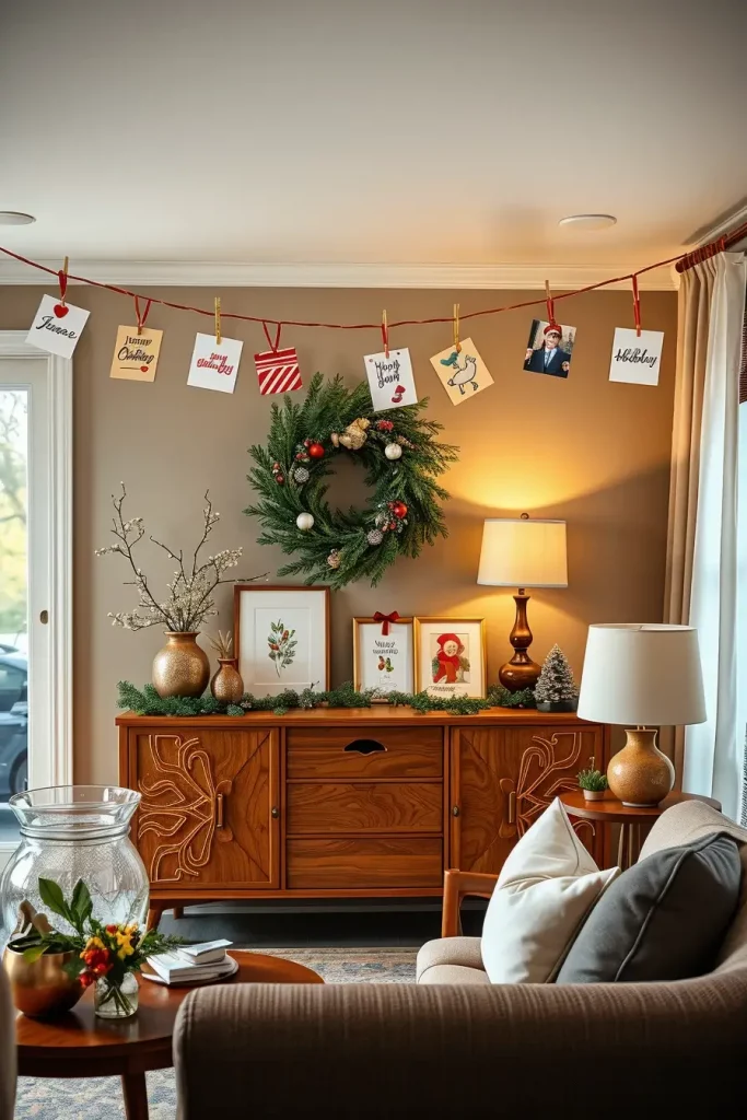 Displaying Vintage Holiday Greeting Cards - photo 2