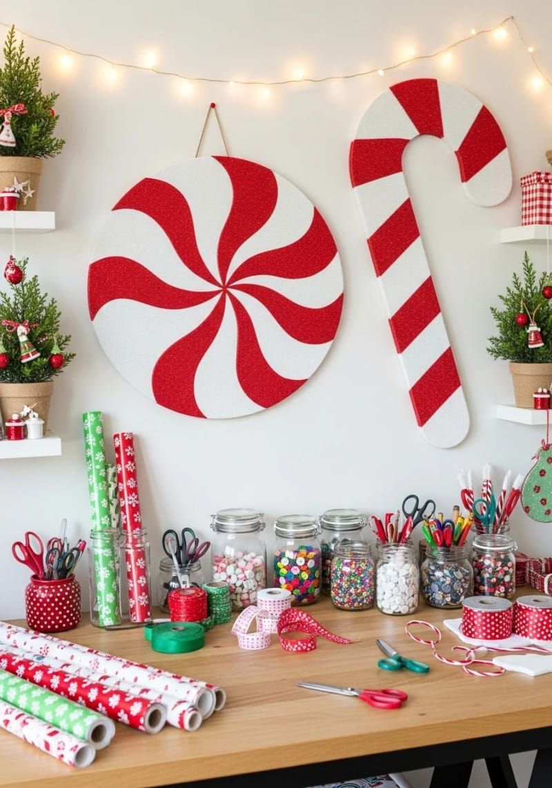 5. Foam Candy Cane Wall Decor Craft