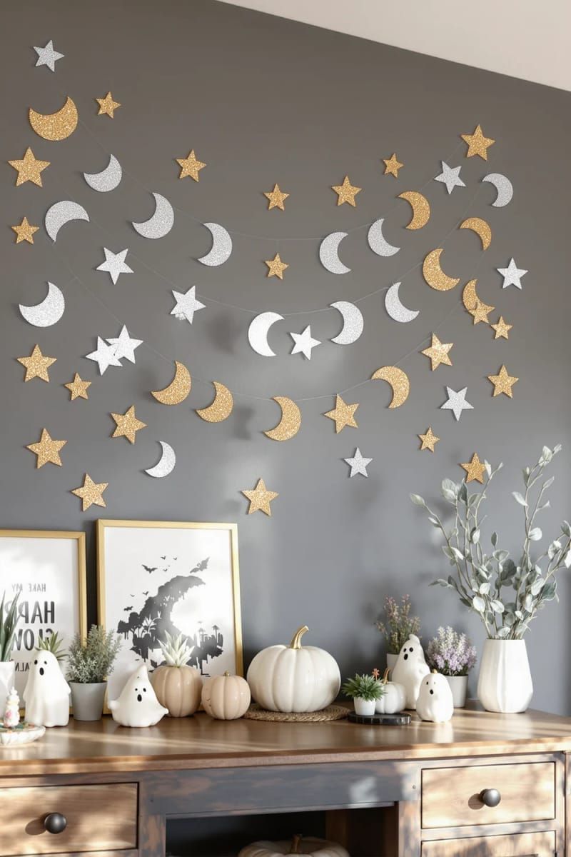 19. Sparkly Moon and Star Garlands - photo 2
