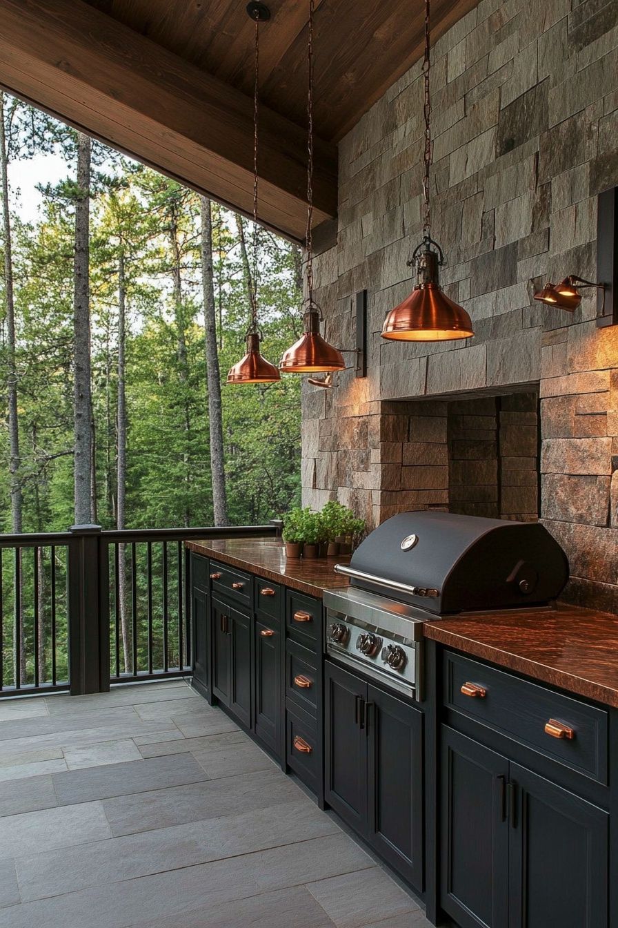 2. Warm Up Your Patio with Copper Fixtures