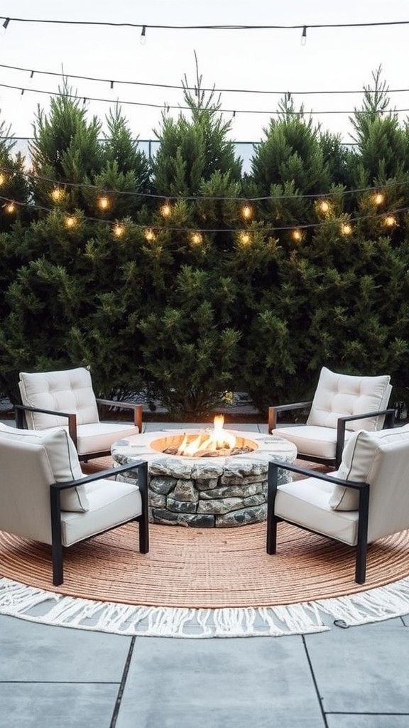 Cozy Fire Pit Seating Layout